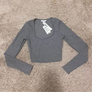 Long Sleeve Cropped Tee